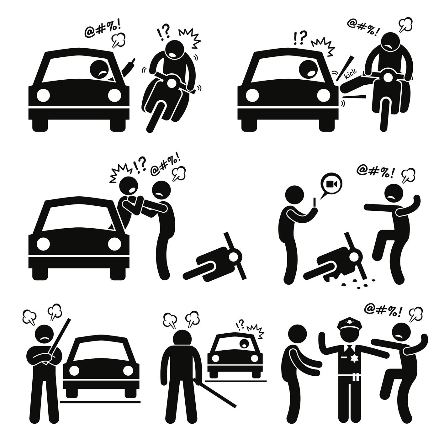 Ride Away Safely from Road Rage